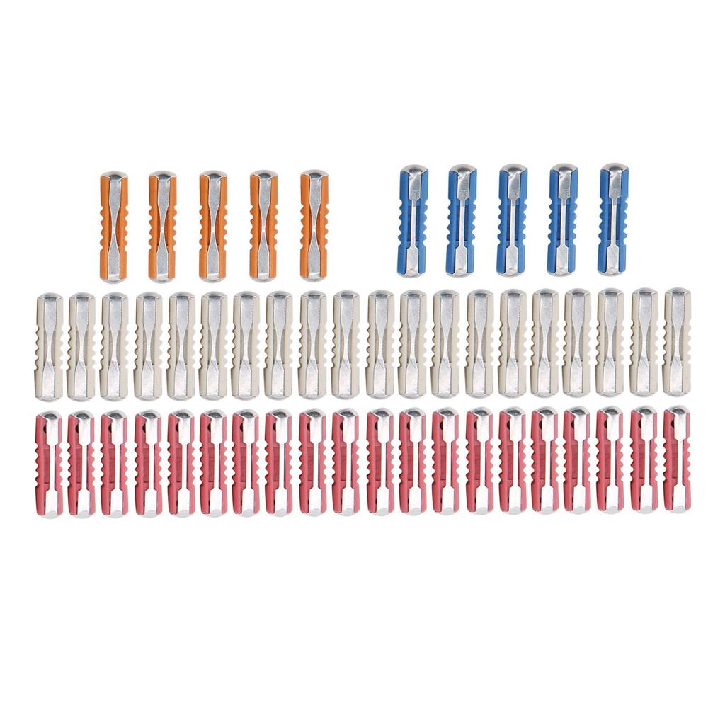 Car Fuse Torpedo Type European Car Fuse Kit Standard Durable with 50 Fuses for Most People