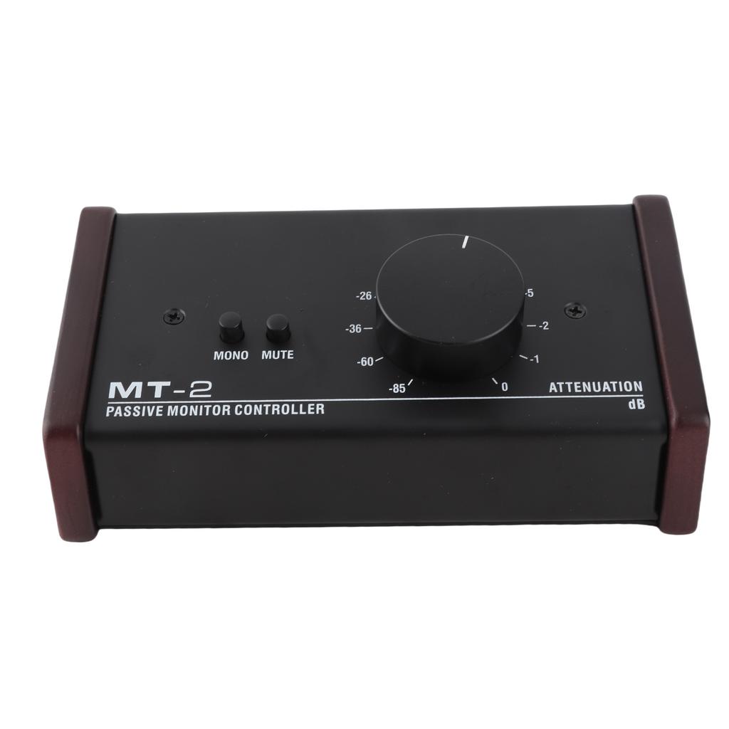 Passive Monitor Controller XLR and 3.5mm Interface Large Volume Knob Mute Control Passive Stereo Volume Controller