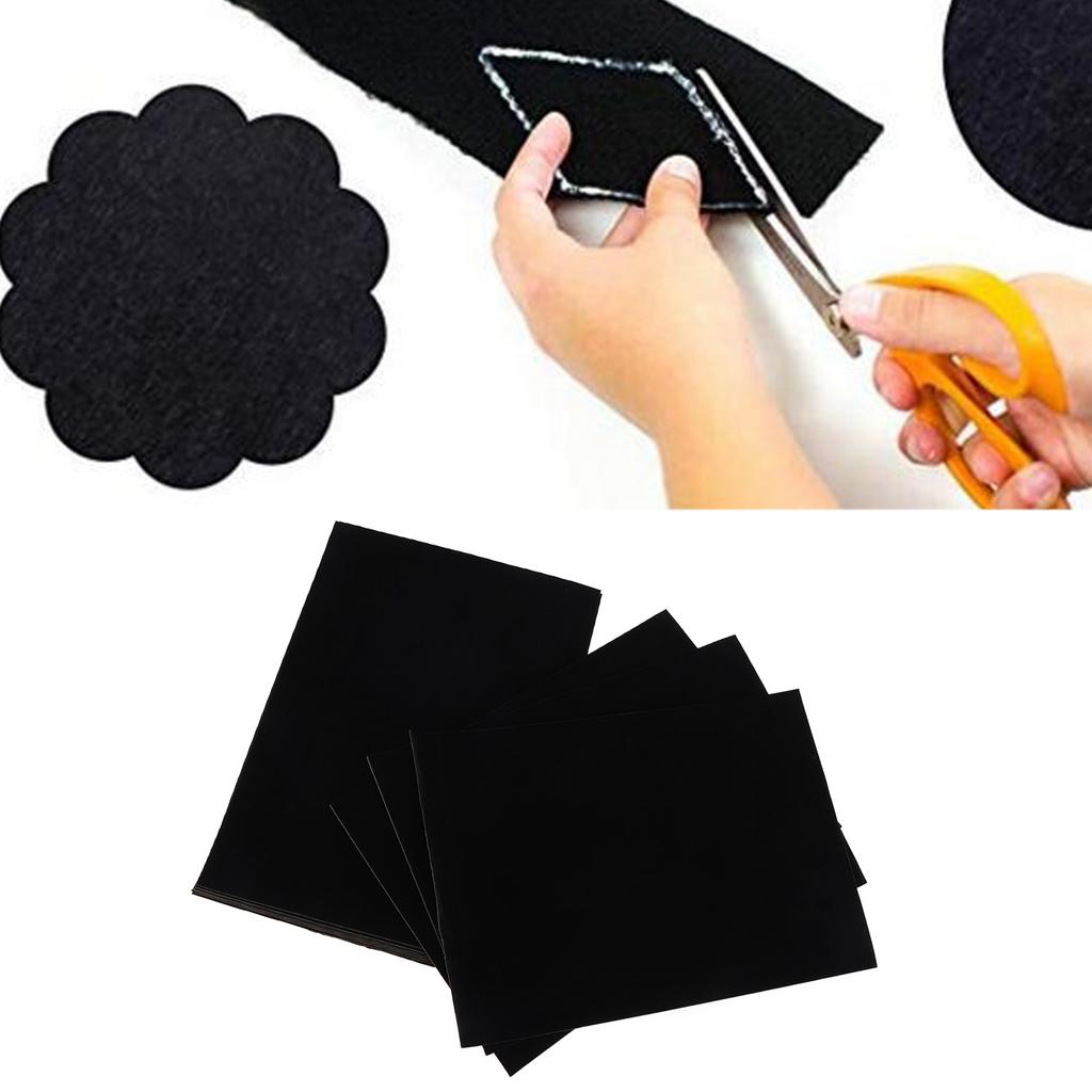 10pcs Self adhesive Black Jewelry Box Lint Lining Sticky Flocked Cloth Accessory