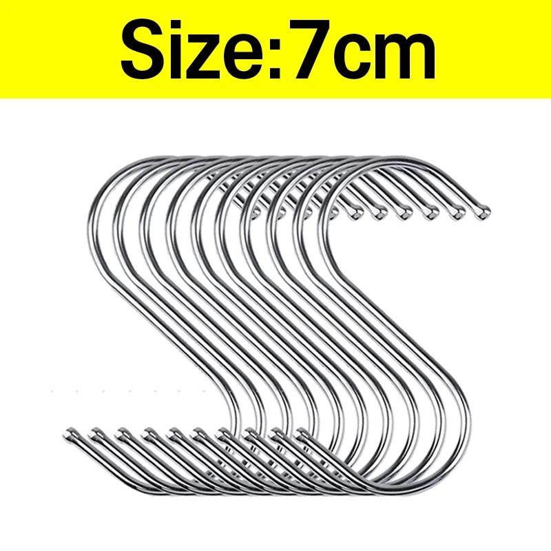 Edelstahl S-Haken Garten Hängepflanzen S-Haken Küche Badezimmer Aufbewahrung Aufhänger Halter für Taschen Kleidung Handtücher