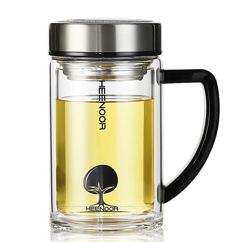 Xinuo 290ML Double-Layer Glass Tea Infuser Cup with Handle