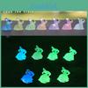 Adorabile Coniglietto Resina Luminoso al Buio Miniatura per Terrari e Espositori