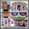 250th Anniversary Half-Round Bunting Flag - Commemorative Decorative Banner For Parades, Town Events, And Historical Celebrations