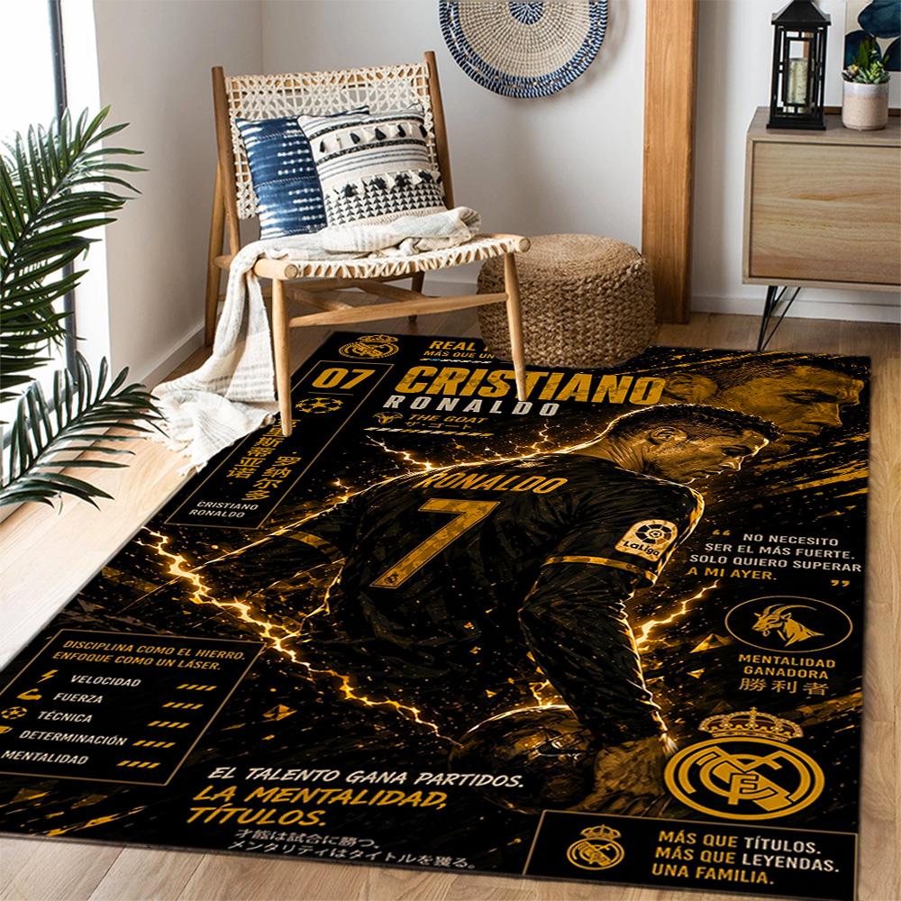 Ronaldo's Number Seven Jersey Floor Mat Perfect for Decorate Room Playrooms Bedrooms Game Room Antislip Carpet Anime Office Decor Wedding Party Gift