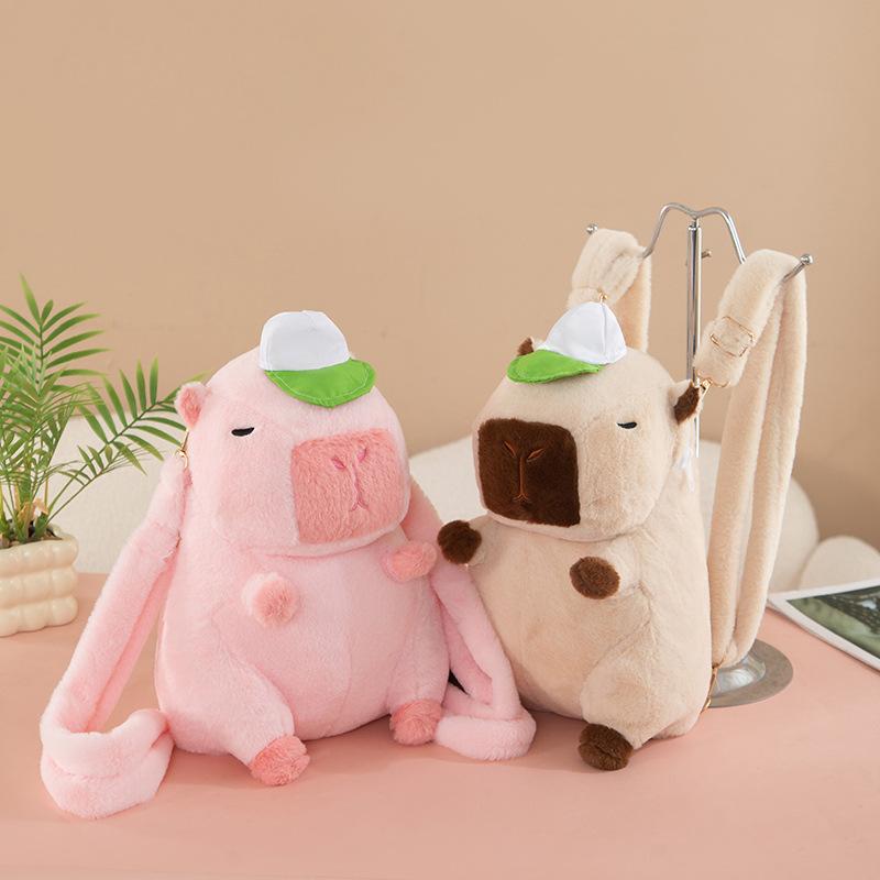 New Backpack Kapibara Plush Doll Cute Children's Bag Creative Capybara Doll Backpack Gift