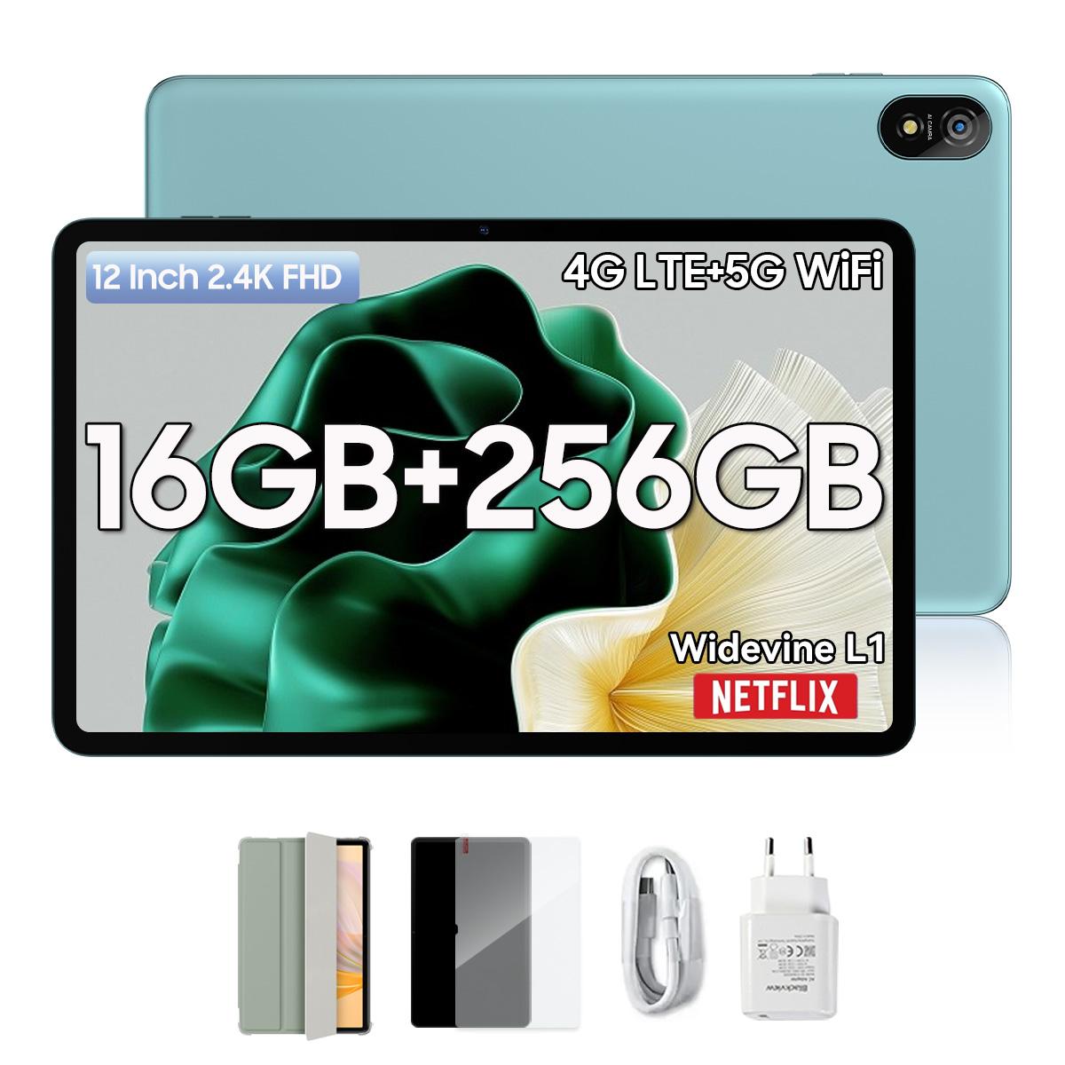 

Планшет Blackview Tab 18, 12 дюймов, 8 ГБ + 256 ГБ, 16 МП, 2,4K, FHD+, дисплей, 8800 мАч, аккумулятор Widevine L1, MTK Helio G99, 33 Вт only tablet зелёный