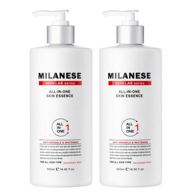 Milanese All-in-one Men's Cosmetics 1+1 / 500ml + 500ml / Whitening + Wrinkle Improvement Functionality, 500ml, 2 Units