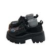 Retro British style lace-up black platform small leather shoes women's spring and autumn 2025 new versatile height-increasing single shoes