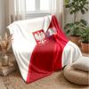Poland Football Printed Flannel Blanket Skin Friendly Warm Decorative Throw for Indoor Couch Bed Daily Use