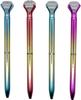 Maydahui Stylish Diamond Ballpoint Set of Blue Students Pens, 12, 0.5mm, Oil-Based Ink, Cute, Sparkly, Stationery, Gift, Present, Children,