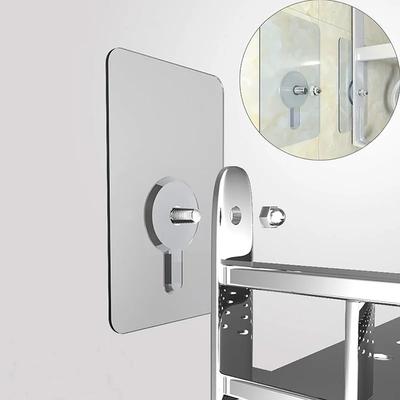 10pcs Punch Free Screws Hook Hanger Screw Free Sticker Wall Adhesive Hooks for Mount Wall Shelf Picture Hanging Kitchen Bathroom