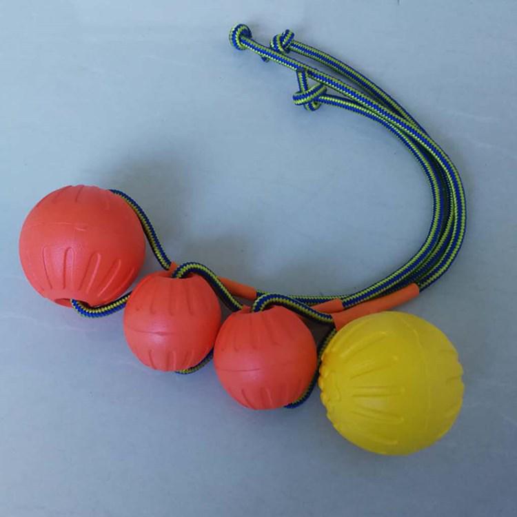 Durable Dog Chew Ball & Frisbee Toy: Bite-Resistant EVA Training Ring 70mm Solid Ball оранжевый
