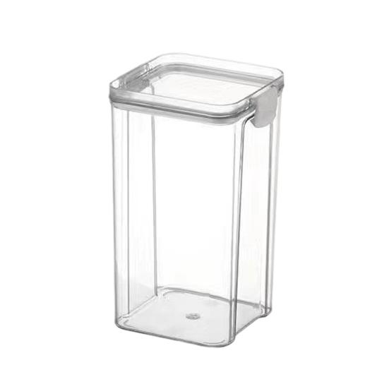 460ml/700ml/950ml/1300ml/1800ml Kitchen Storage Jar Double Buckle Closure Good Sealing Stackable Multi-purpose Cereal Dispenser Household Supplies