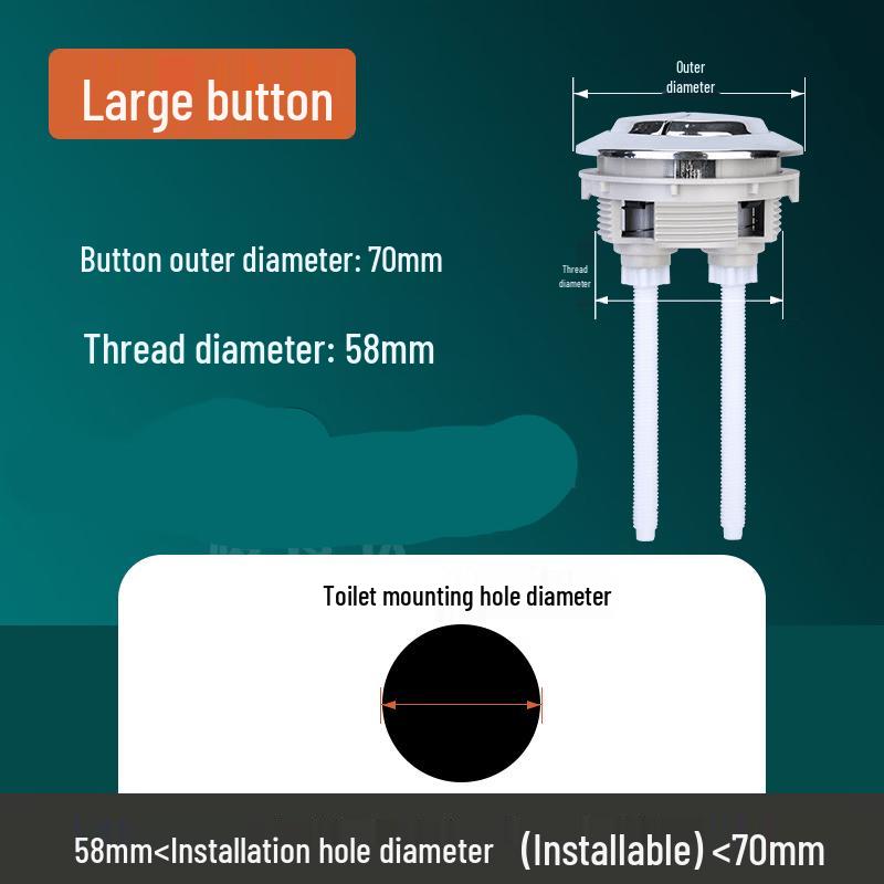 Toilet Tank Flush Button and Valve Set
