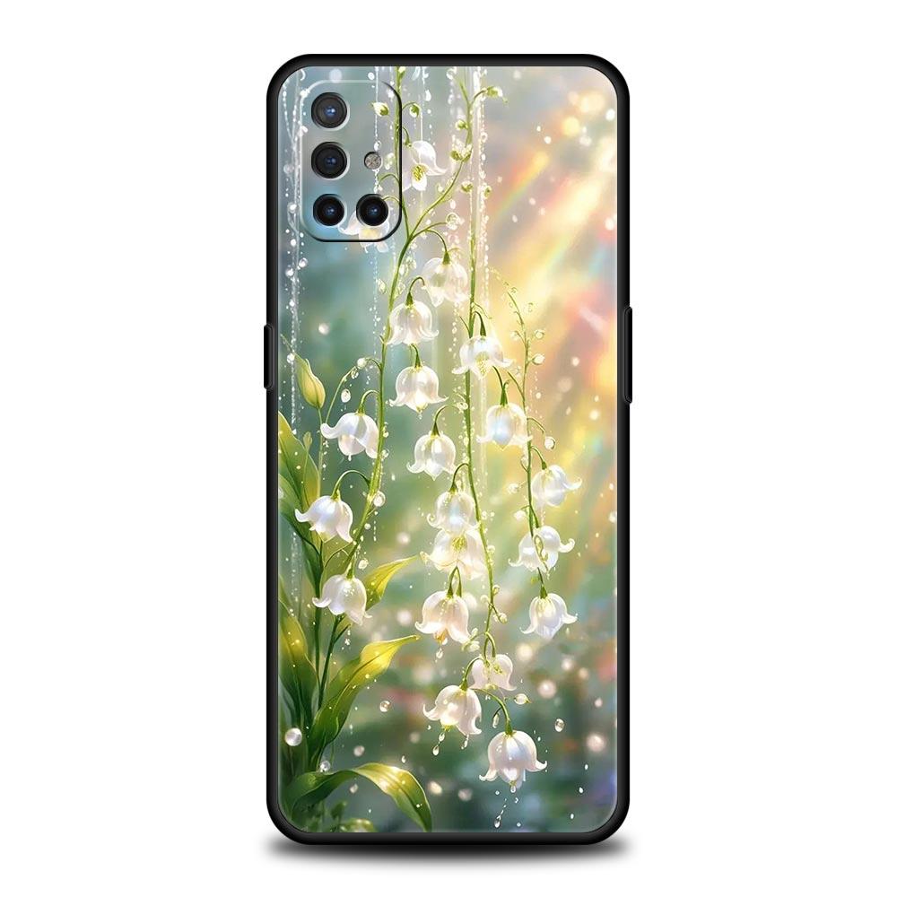 Coque de téléphone florale transparente Muguet pour Oneplus 13R 13 12R 11 10T 10R Nord N100 N200 N10 10 9 9R 9RT CE 3 2 Pro TPU souple