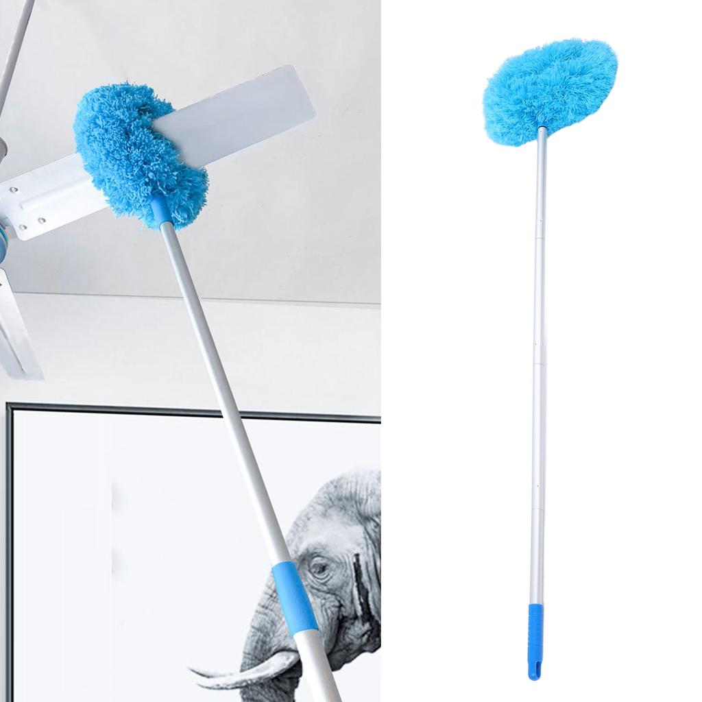 Extra   Round Duster 360 Degree Rotation Multifunctional Washable Ceiling Fan Duster 140cm Dust Removal Tool for High Ceilings Furniture