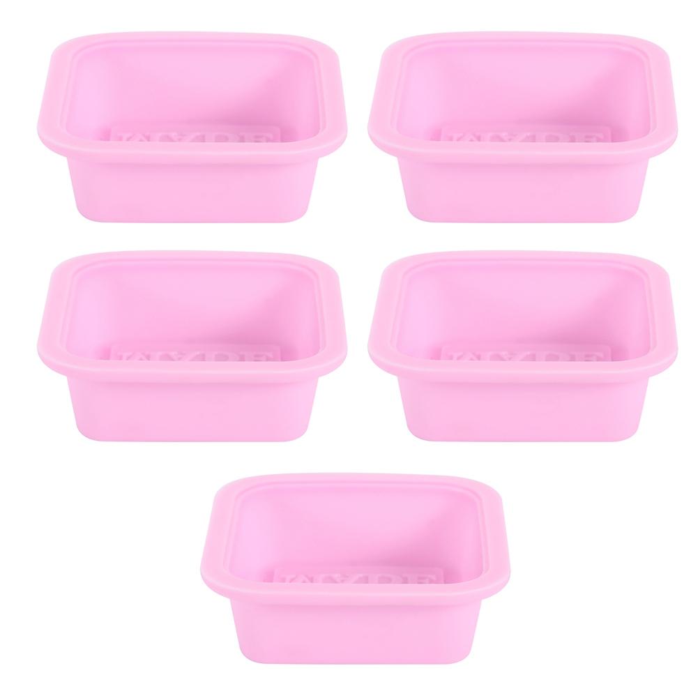 

5Pcs Square Handmade Silicone Cake Mold DIY Baking Mold Kitchen Bakery ToolsPink