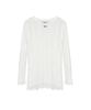 Nigaennikol Embroidery Net Pullover Knit Top_Ivory