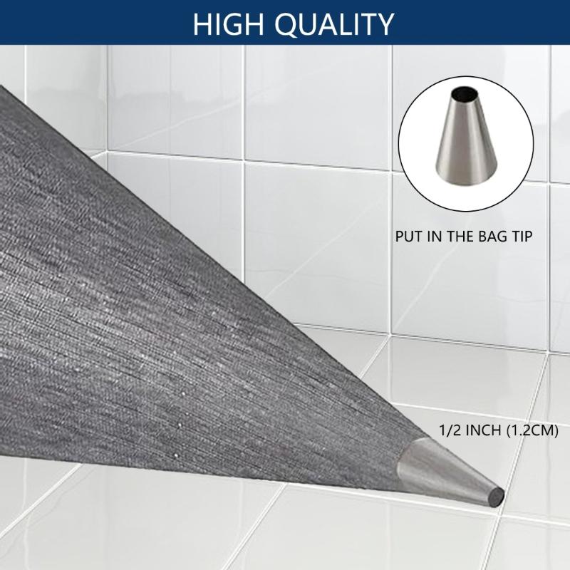Strong Synthetic Leather Grout Bag with Steel Funnel Ergonomic Handle for Efficient Tile Grouting & Mortars Application