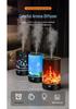 USB RGB Flame Aroma Diffuser: Silent Timer, Large Mist Volume, Essential Oil Fragrance, Perfect for Home Use.