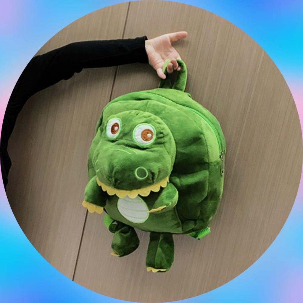 APOSITV Dinosaur Backpack for Girls and Soft Plush Lightweight Kids, Boys, Fluffy, Backpack, (Green)