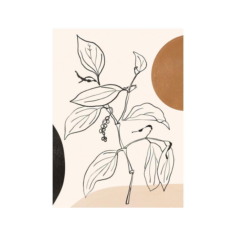 

Натуральный бежевый золотой солнечный лист в стиле бохо, абстрактная настенная живопись на холсте, плакаты на скандинавскую тему и принты, настенные панно, декор для гостиной A4 21x30cm No Frame