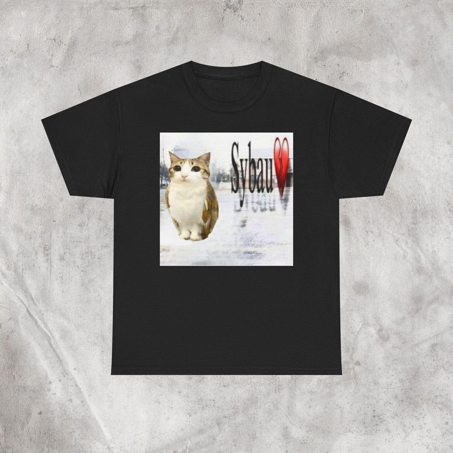 Meowl + SYBAU Meme Tee, Cat-Owl Hybrid Ai meme x Sybau meme Tee, Funny cat owl tee , Sybau Tee , Brain Rot Meme Tee, Ai meme tee S
