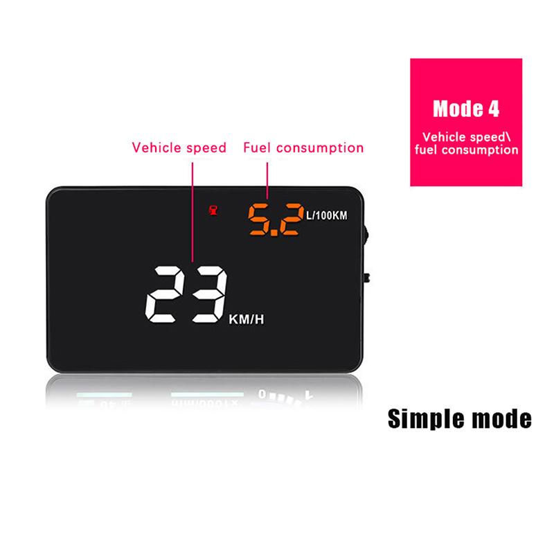 Viteză auto HUD vitezometru consum ulei temperatură apă Head Up Display tensiune baterie OBD parbriz proiector camion