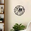 Metal Bird Wall Art, Black Iron Farmhouse Decor for Indoor Outdoor Living Room Bedroom Porch Garden Courtyard Fence Yard