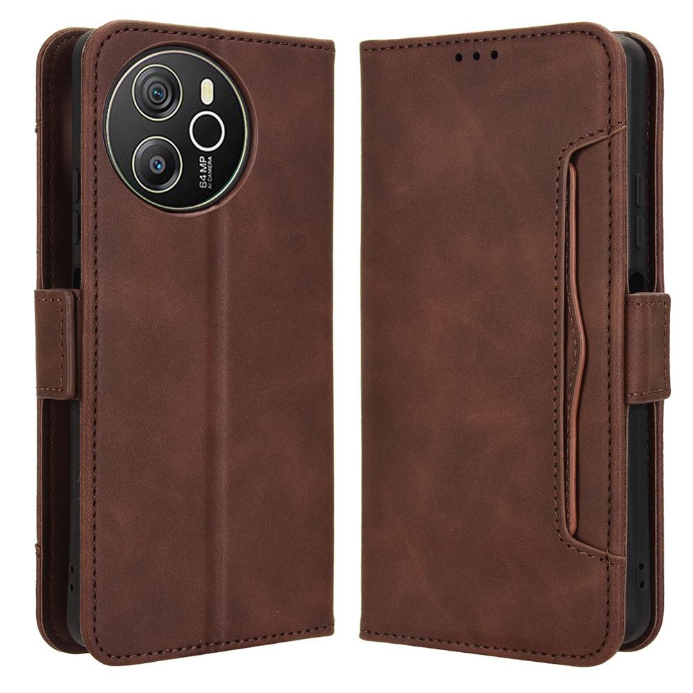 For Blackview Shark 8/Oscal Tiger 12 Case Leather Phone Cover Multiple Card Slots Stand