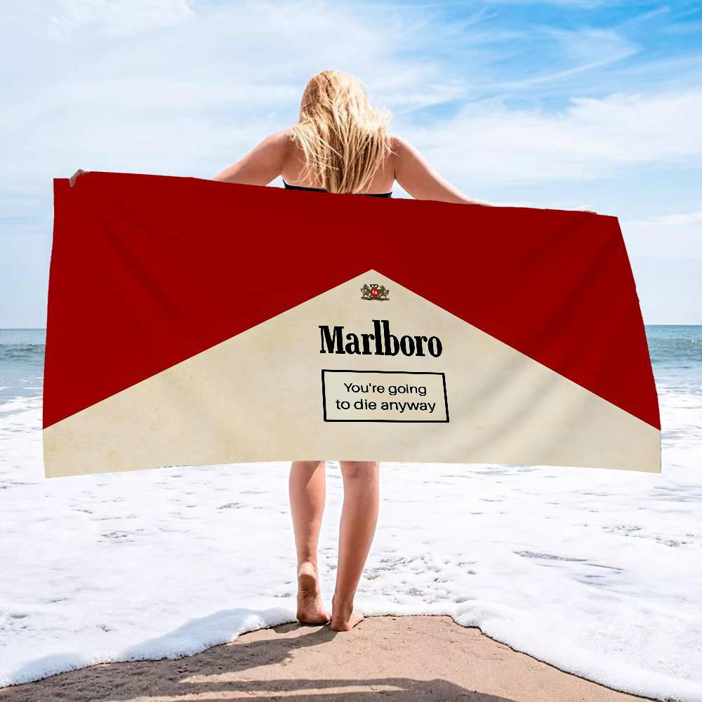 Textilien Retro M-Marlboro Microfiber Beach Towel Absorbent Quick Dry Soft Yoga Swimming Resort Mountain Climbing Towel