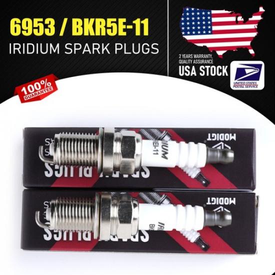 2X OEM Quality Iridium Spark Plugs 6953 BKR5E11 For Chevy Dodge Isuzu INFINITI