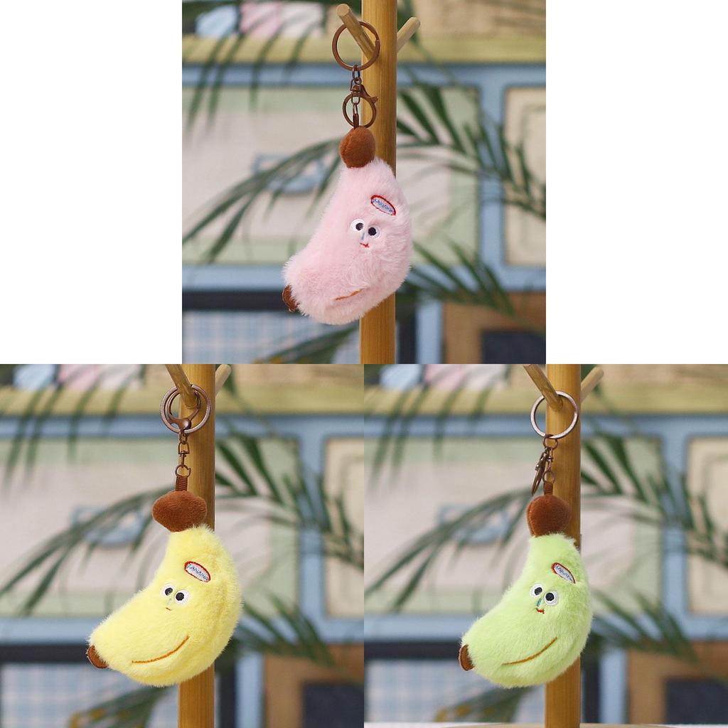 Cute Banana Plush Keychain Cartoon Toy For Bag Pendant Gift For Kids