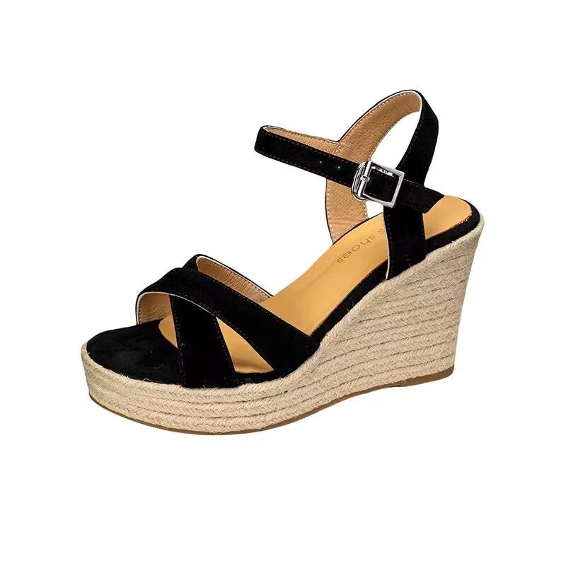 Fashion 2025 New Summer Fashion Sandals Wedge-shaped Waterproof Platform Thick Roman Shoes Large Size Women's Shoes Sandalias De Mujer