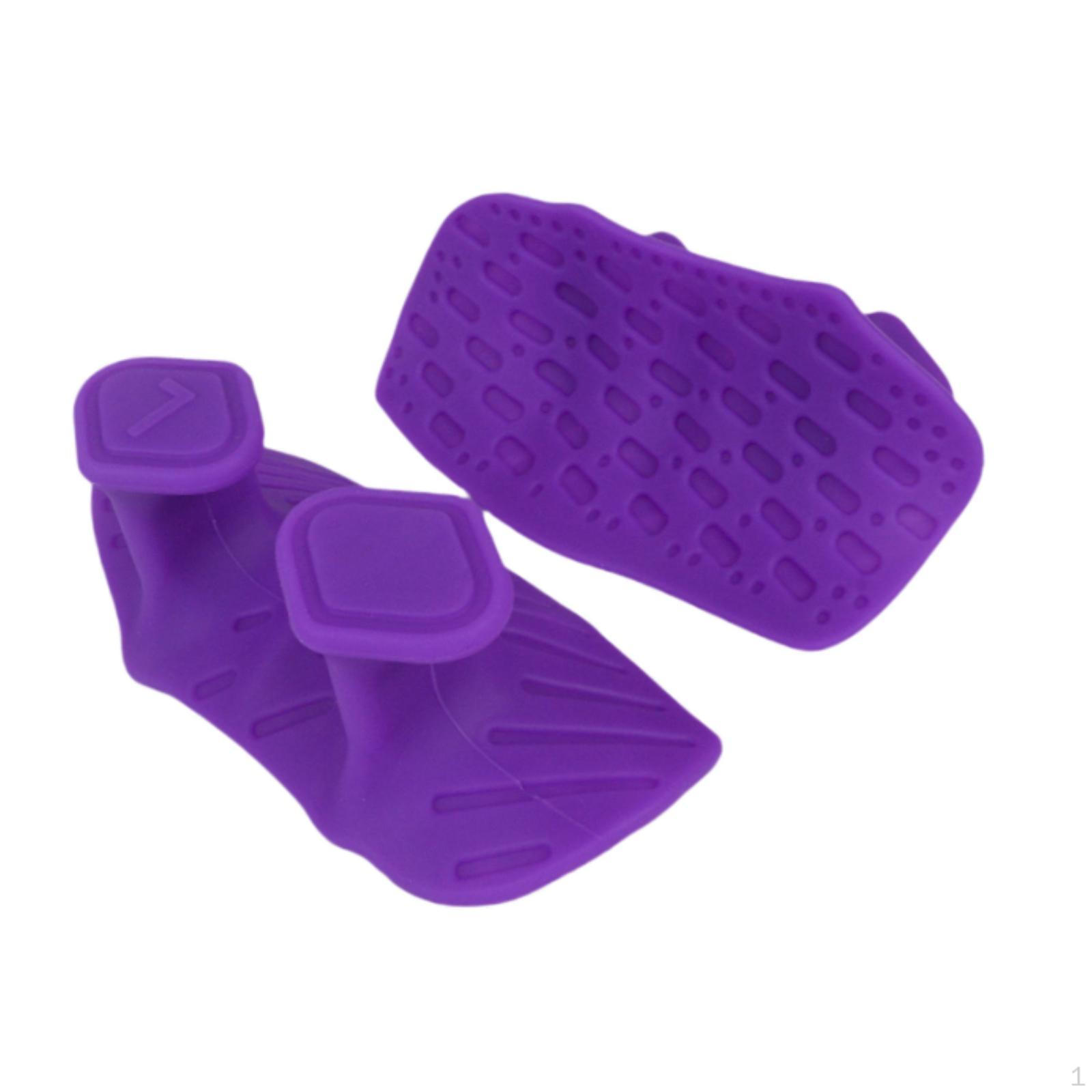 

2 Items Weight Lifting Grips for Fitness Training Hand Pads фиолетовый