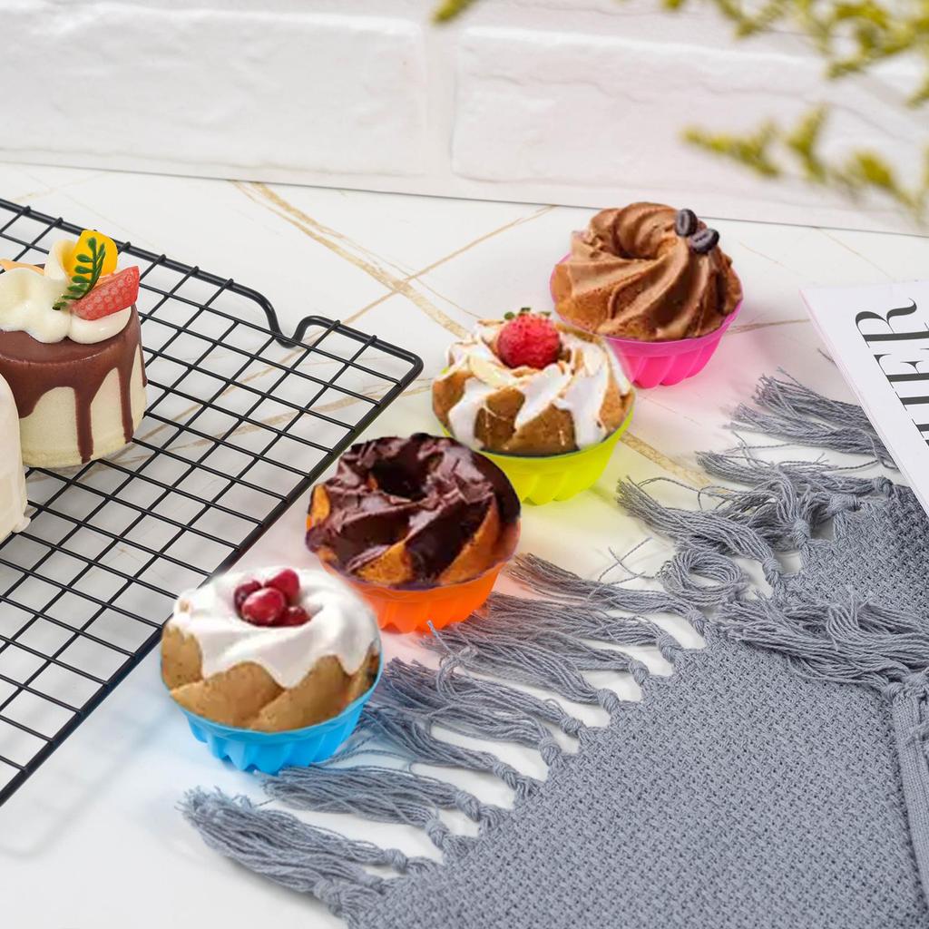 12pcs Silicone Pumpkin Muffin & Cake Cups Set for Pudding