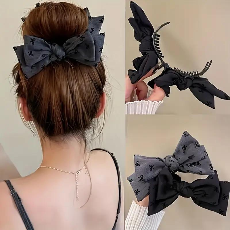 Temperament and Elegance Bow Ball Head Clip Hairpin High-grade Hairpin Back of The Head High Ponytail Hairpin