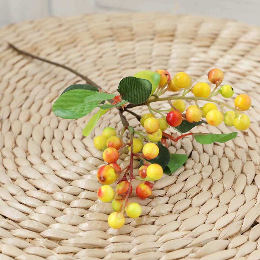 

Fruit For Home Wedding Party Christmas Decoration Xmas Decor Artificial Berry Party Supplies жёлтый