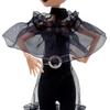 Adams Wednesday Doll in Gothic Black Formal Dress - Rave'n Figure