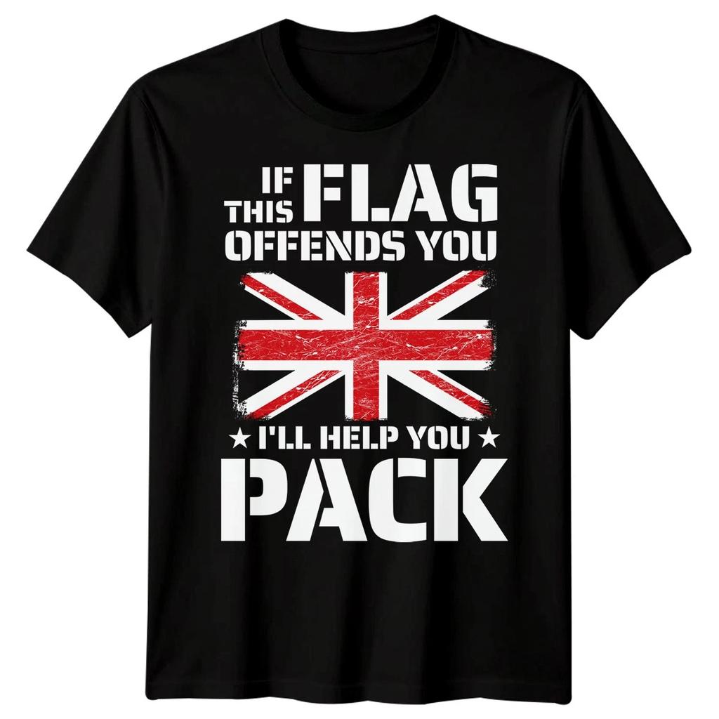 If This Flag Offends You Union Jack T-Shirt British Pride UK Flag Tee Men Women