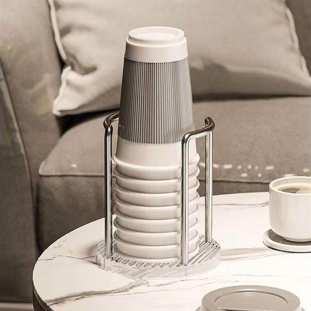 1Pcs Rack Shelf Disposable Paper Cup Holder with Longer Stick Mug Display Stand