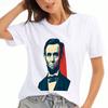 Abraham Lincoln Portrait Wounisex's Cotton T Shirt, Premium Cotton Graphic, Durable, Casual And Fashionable. With Unique Design And HighQuality Print,