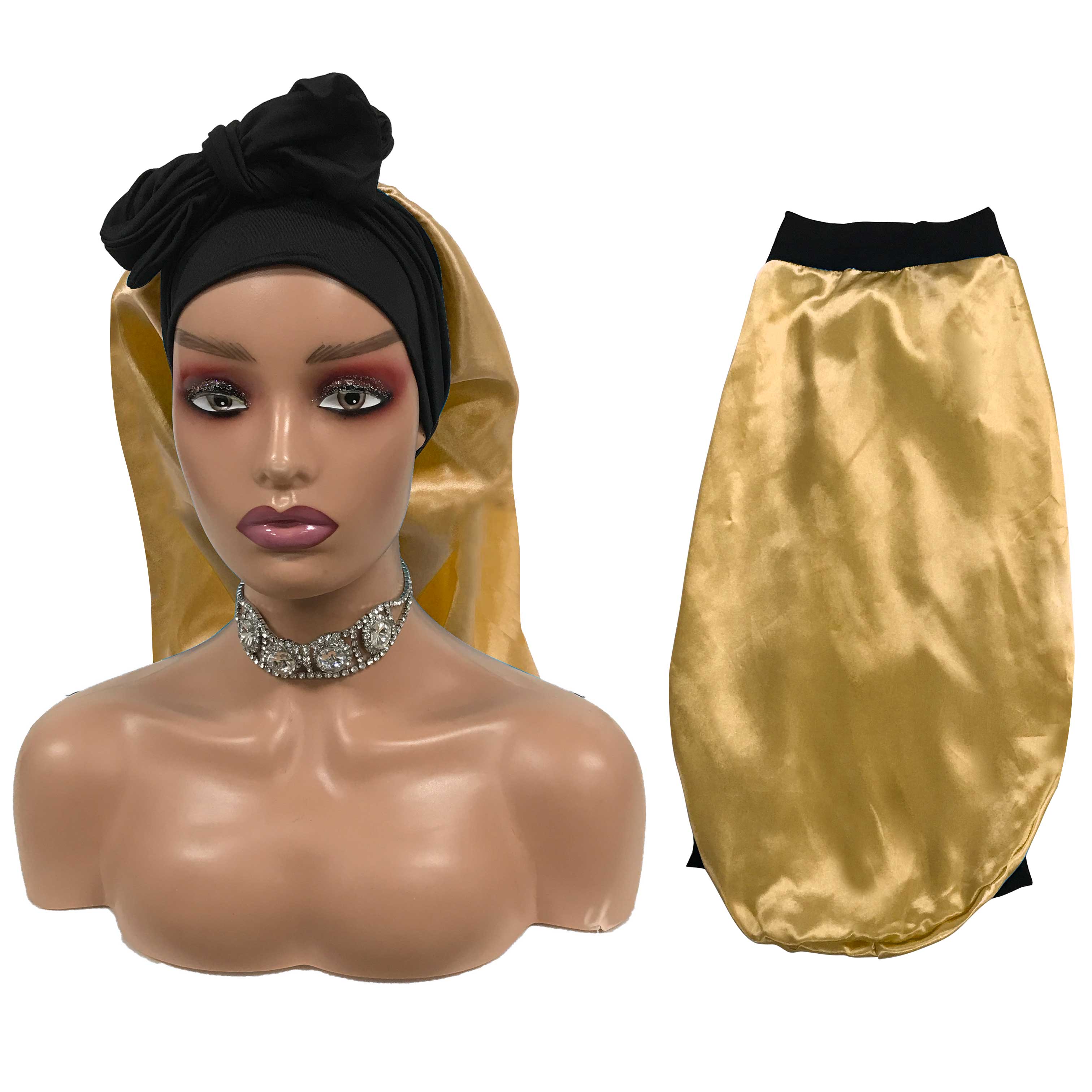 Custom logo Adjustable Double Layer Reversible Bonnets Women Satin Drawstring Sleep Silk Hair Designers  Tie Bonnet with Logo