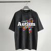 Please Be Patient I Have Autism T Shirt Washed Short Sleeve Oversize TShirt Novelty for Unisex Women Streetwear Printed Tees