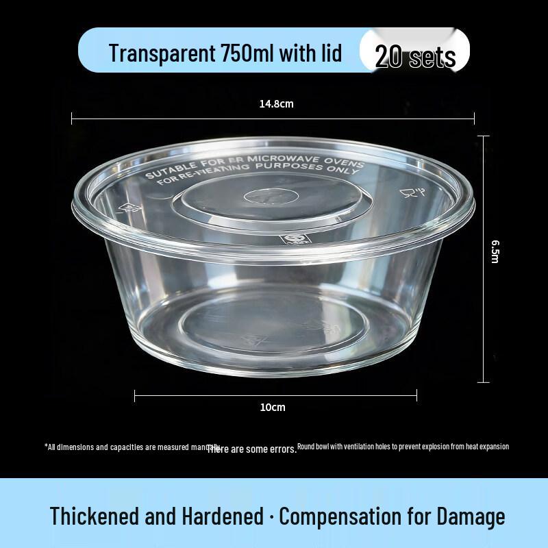 

Одноразовые круглые контейнеры из ПП для еды на вынос с крышками
