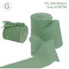 4CM*5M Handmade Frayed Edged Satin Chiffon Silk Ribbon For Wedding Invitation Wrapping Bouquets Birthday Party Decorations Gifts