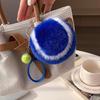 Creativity Cute Tennis Keychain Key Accessories Cartoon Ball School Bag Pendant Simple DIY Tennis Fur Key Chain For Girl Gift
