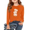 Girls Long Sleeve Halloween Day T Shirts Kids Fall Tops Crewneck Basic Tees 2-11Y