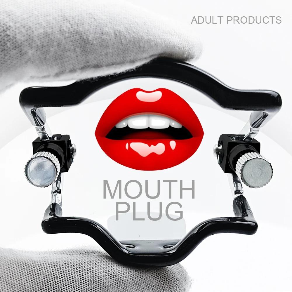 Oral Sex Bondage Mouth Plug Reusable Adult Sex Toys Adjustable Mouth Plug Slave Deep Throat Restraint Adult Sexual Products