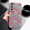 Crystal Cherry Fruits Bowknots Case For Samsung Galaxy A57 A37 A17 A56 A36 A26 A16 A55 A35 A25 A15 A54 5G S21 FE S22 S23 S24 Plus S25 Edge S26 Ultra